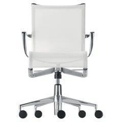 Alias 445 Rollingframe+ Tilt 47 Chair in White Mesh with Chromed Aluminium Frame