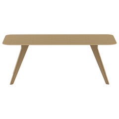 Alias AGO AG5 Rechteckiger Tisch mit Eichenholz- und Metallrahmen aus lackiertem Stahl