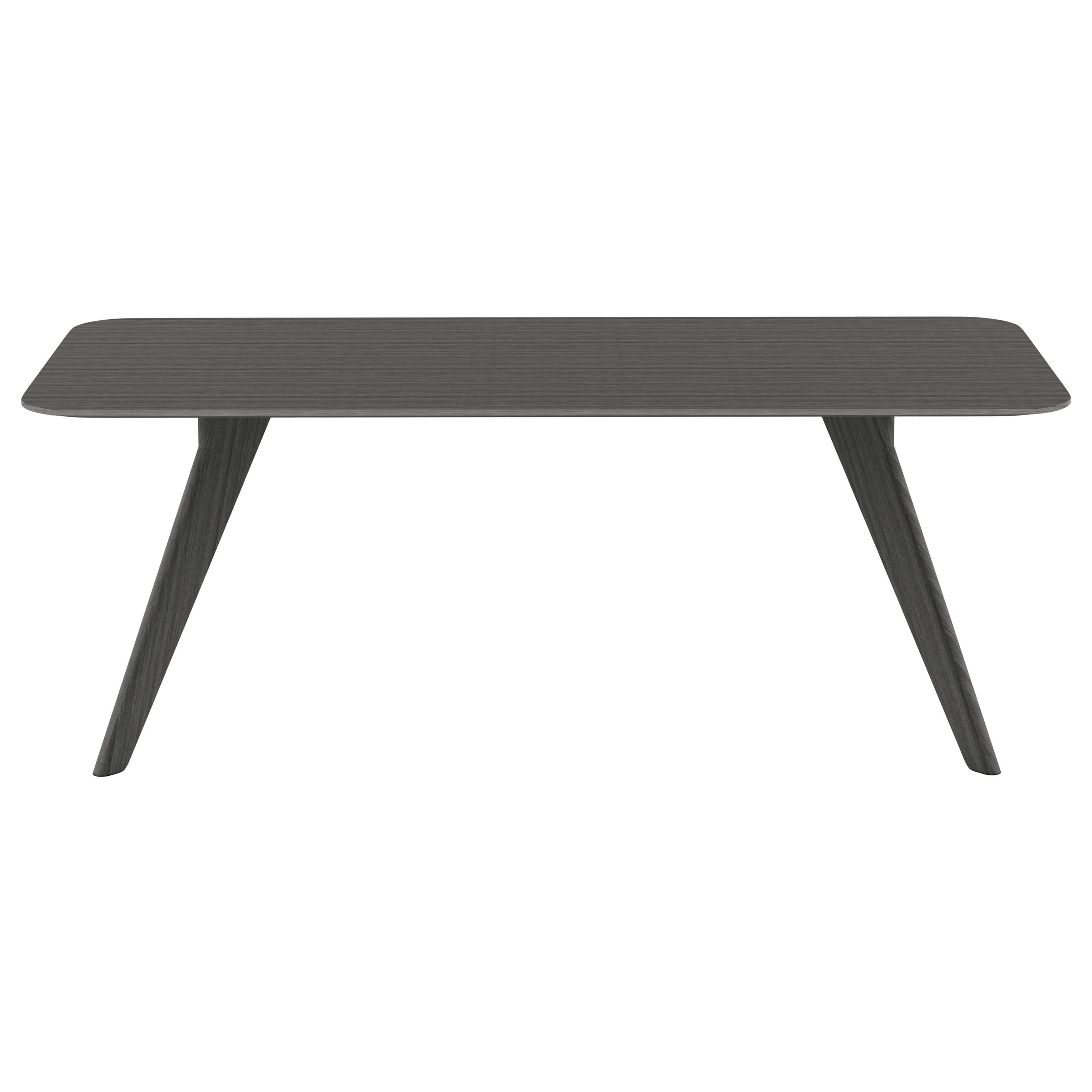 Alias AGO AG5 Rectangular Table with Grey Oak & Metal Frame in Lacquered Steel For Sale
