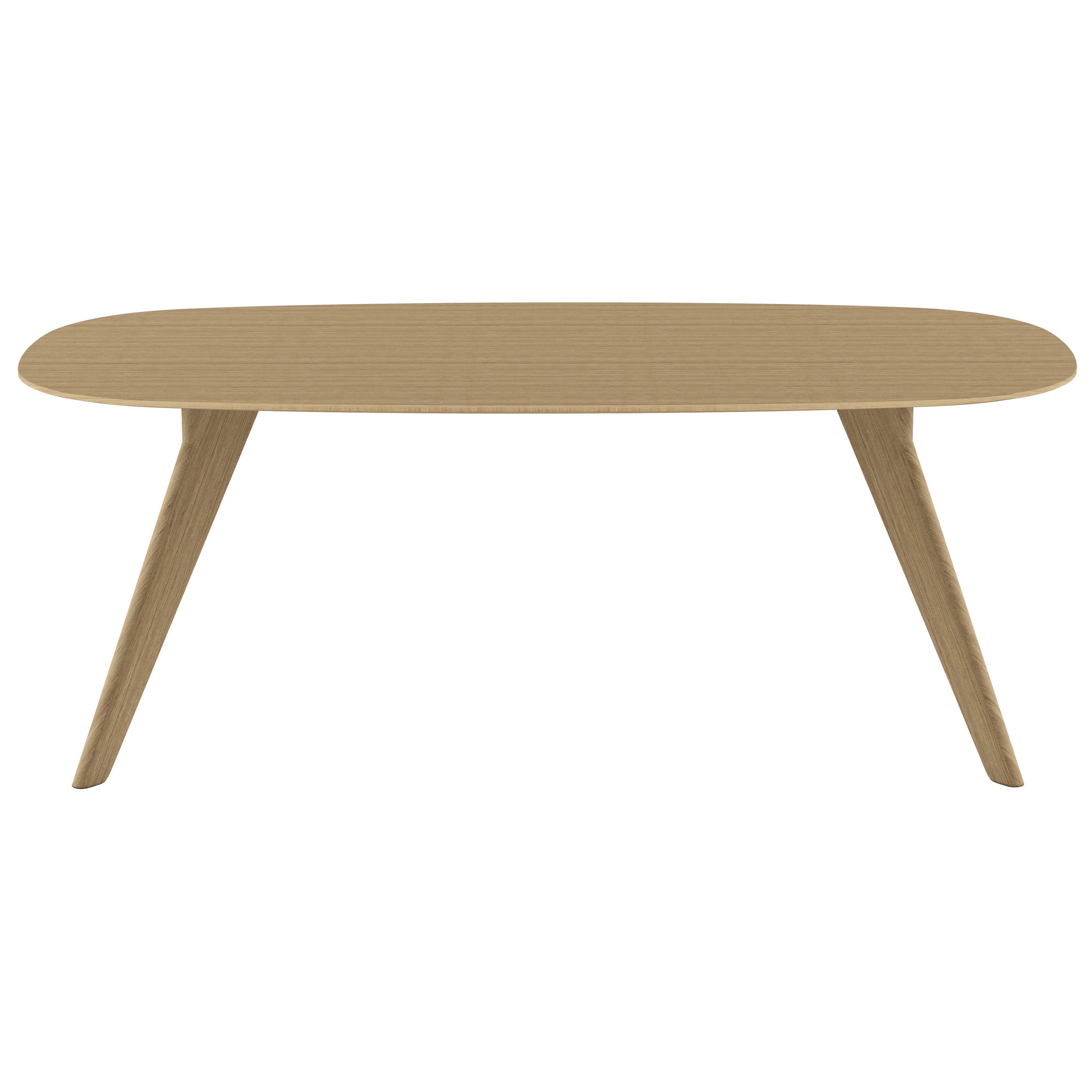 Table ovale Alias AGO AG7 avec cadre en chêne naturel et métal laqué