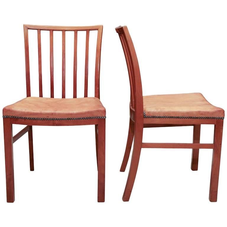 Danish Modern Side Chairs, Pair