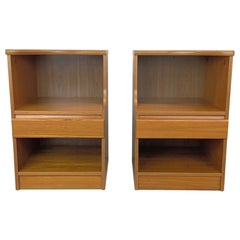 Pair of Vintage Modern Teak Nightstands