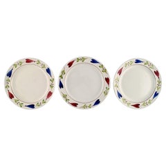 Stig Lindberg '1916-1982' for Gustavsberg, Three Ranka Porcelain Dinner Plates