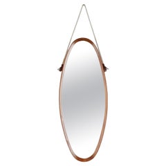 Oval Mirror with Teak Frame 1970's