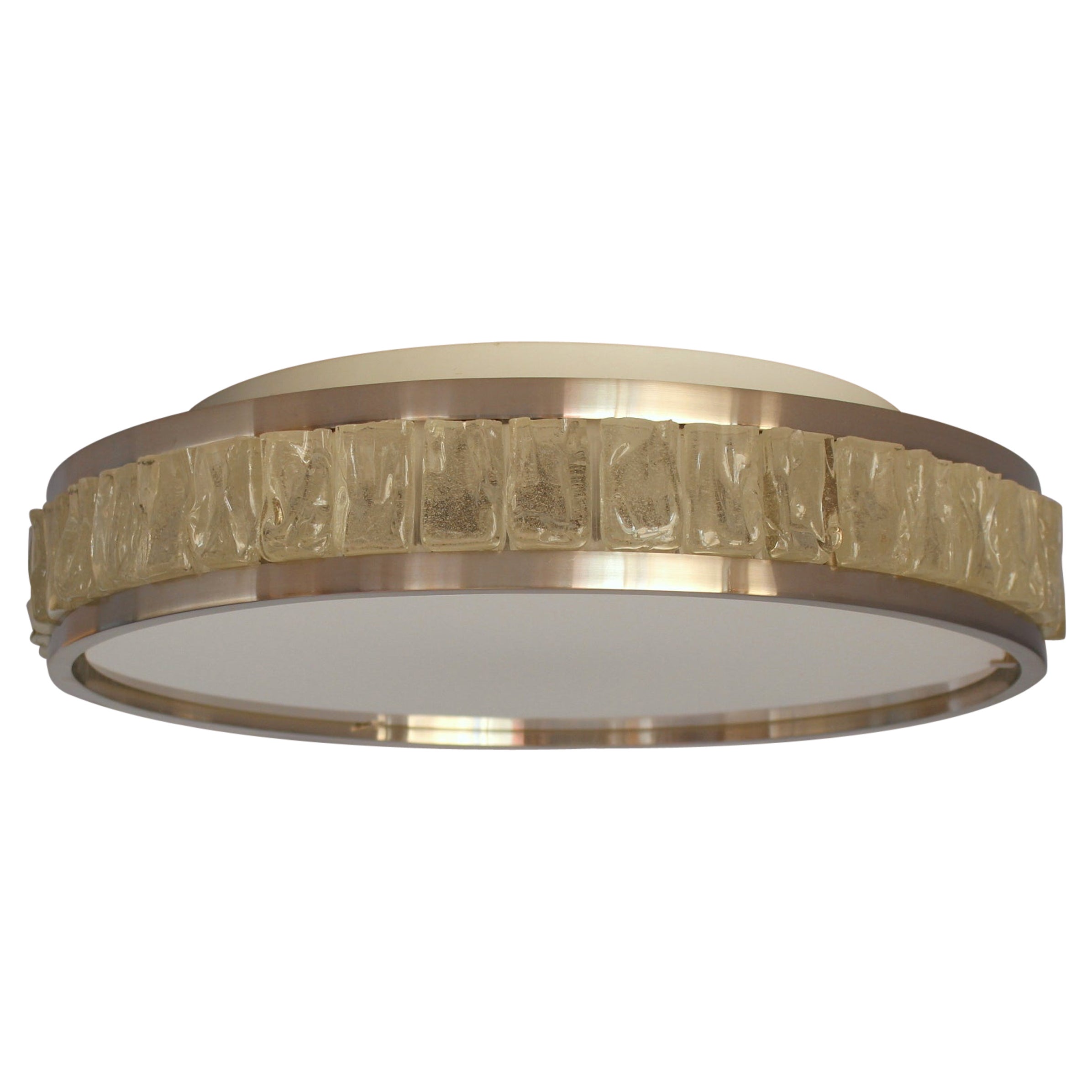 Fine French Nickel and Glass “Queen’s Necklace” Ceiling Light by Perzel