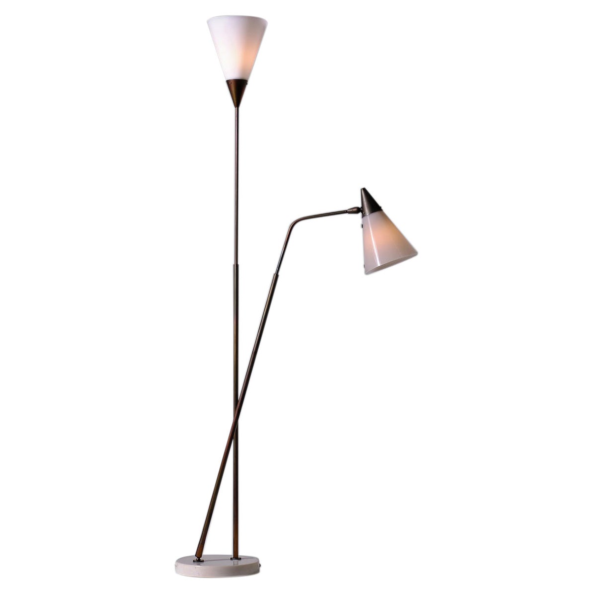 Giuseppe Ostuni for O-Luce Adjustable Floor Lamp, Italy 1952