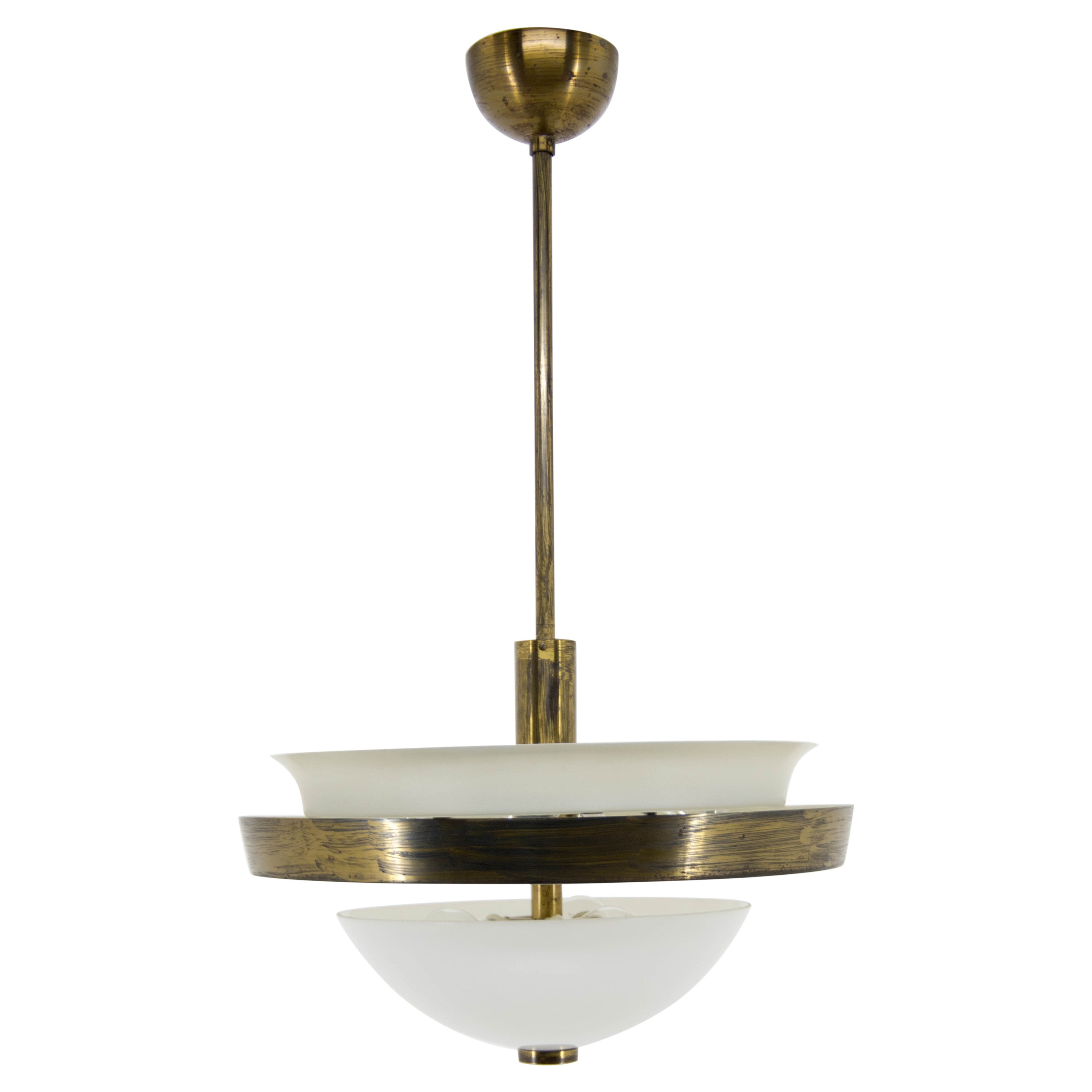 Rare Bauhaus Chandelier by IAS, 1930s For Sale