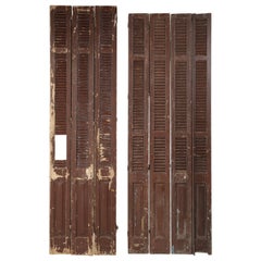 Antique French Shutters from a 19th Century Chateau Unrestored Large Quantity