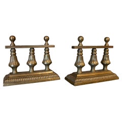 19th Century English Pair of Bronze Morels