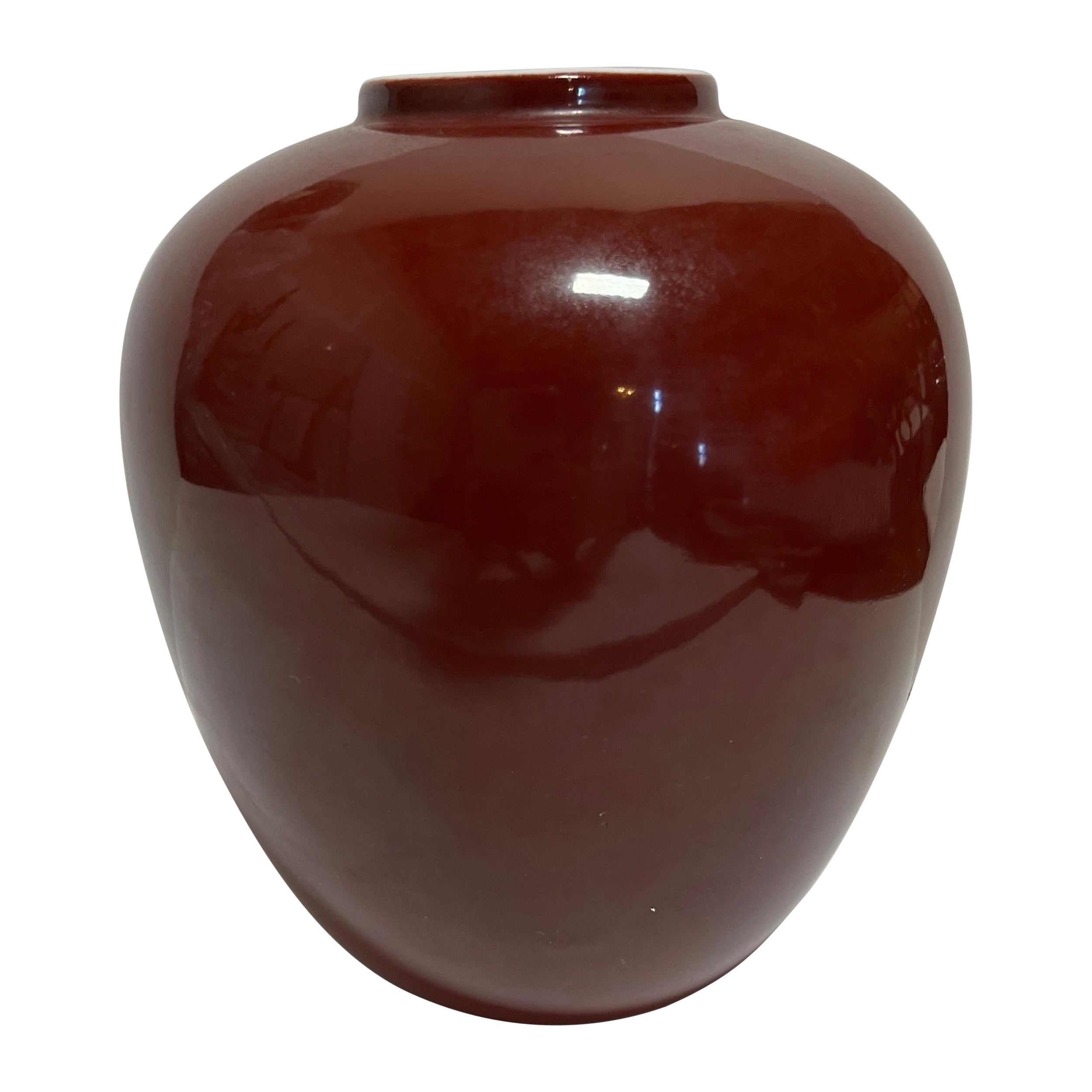 Diane Love Mikasa Oxblood Red Porcelain Vase For Sale