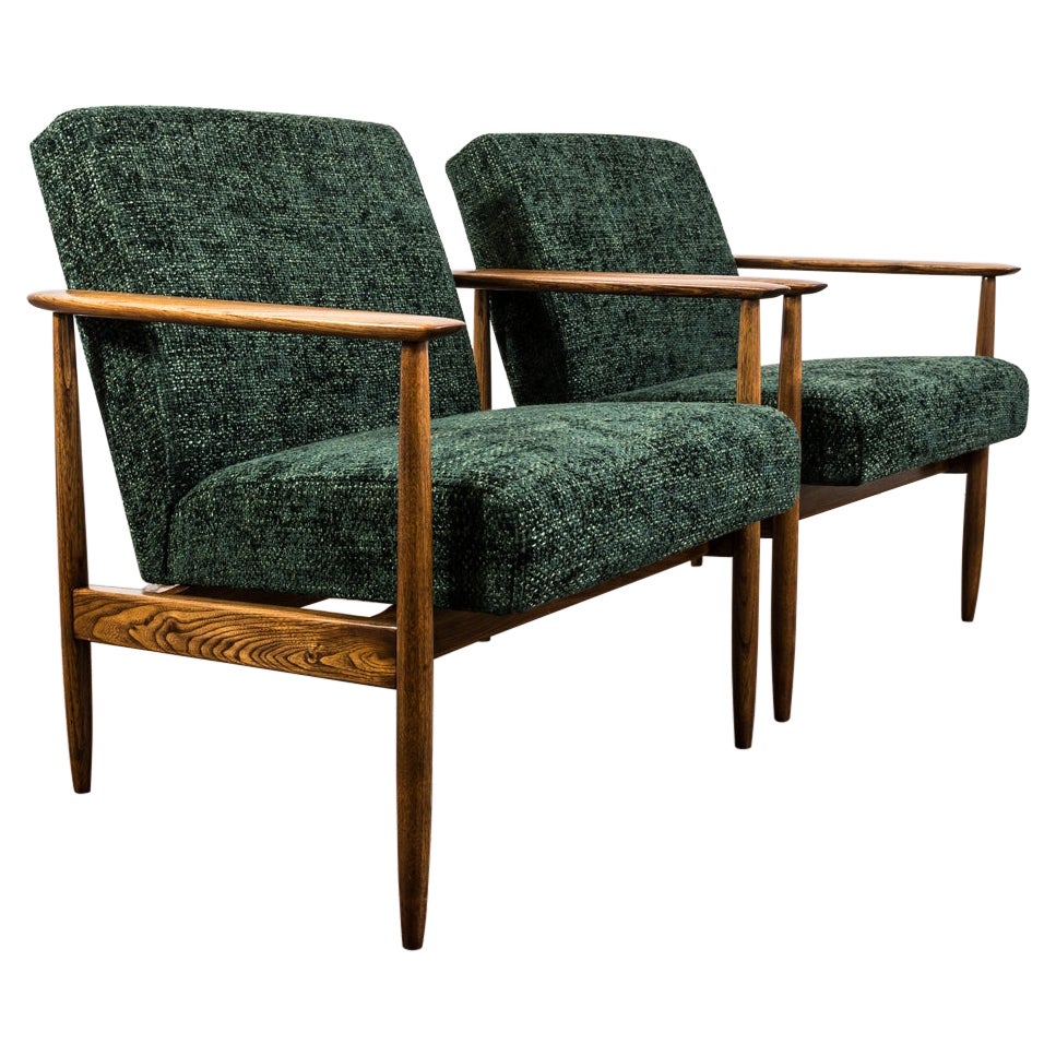 MidCentury Modern Bottle Green Armchair at 1stDibs