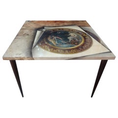 Mesa italiana de piel de cabra lacada Aldo Tura