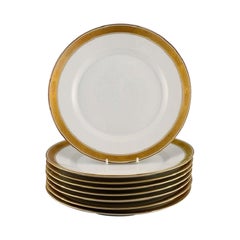 Royal Copenhagen Service No. 607, Eight Porcelain Dinner Plates