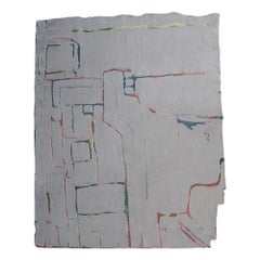 Eskayel, Portico, Graustufen-Multi-Teppich, Kreuzgewebe aus neuseelndischer Wolle