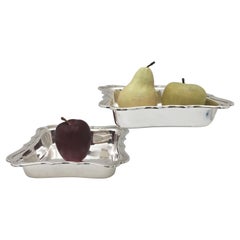 Paire de bols à légumes en argent sterling de style Art déco français Cardeilhac