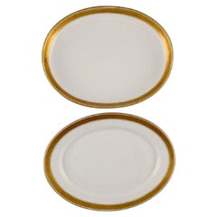 Service Royal Copenhagen n° 607, deux plats ovales en porcelaine