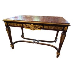 Fine  French 19th Century Center Table by Maison Forest, Fine Gilt Bronze