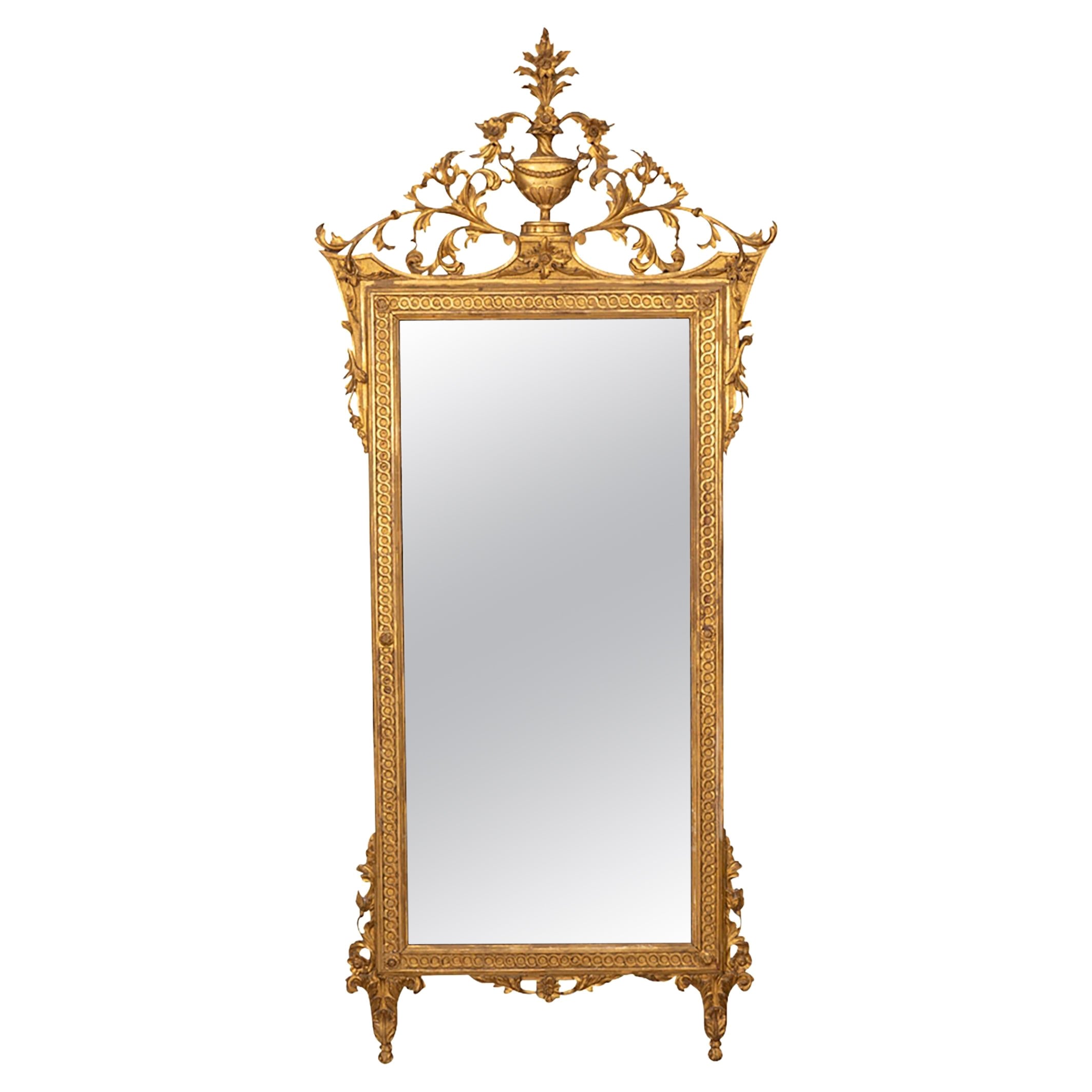 Italian Neoclassic Giltwood Mirror