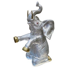 Vintage Whimsical Arthur Court Elephant Ice Bucket Wine Cooler Barware