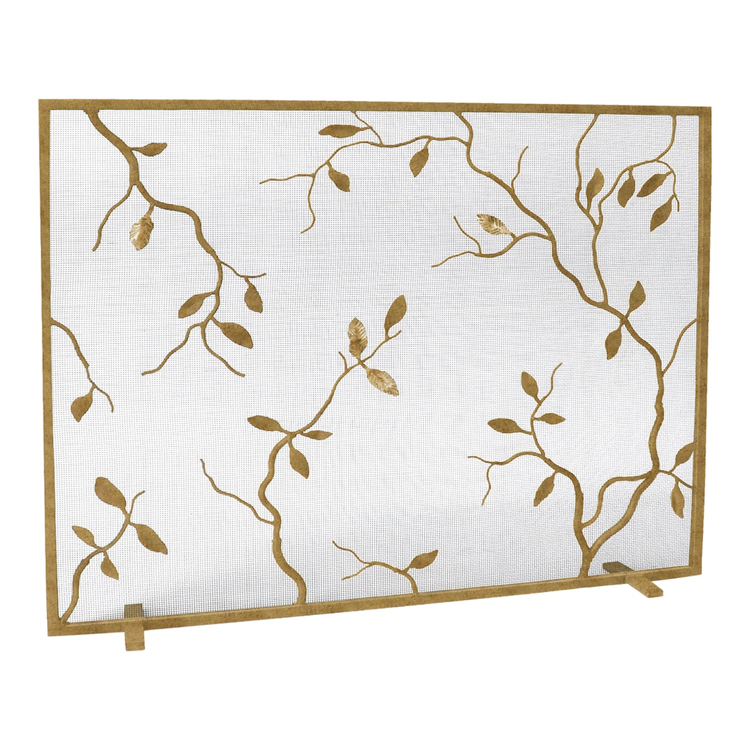 Lennox Fireplace Screen in Aged Gold For Sale