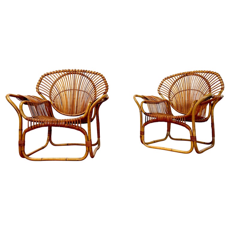 Tito Agnoli Bamboo Chairs For Sale at 1stDibs
