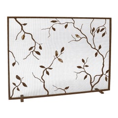 Lennox Fireplace Screen in Gold Rubbed Black