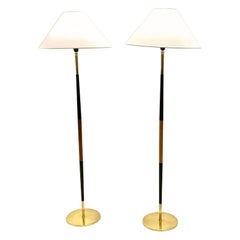 Pair of Mid-Century Floor Lamps, Attributed Lyfa, Denmark, C. 1960s