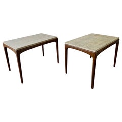 Lane Rhythm Series End Tables with Stone Top