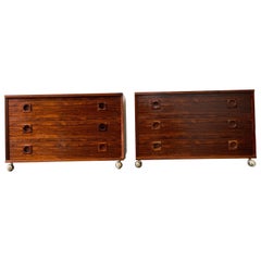 Danish Rosewood Rolling Chests