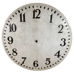 Large Marble Clock Face with Bronze Numbers