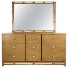 Midcentury "Simplex" Dresser by Kent Coffey with Mirror