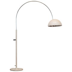 Joe Colombo Coupè Floor Lamp in White Lacquered Metal by Oluce 1967 Italy