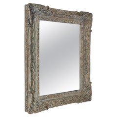 Used Decorative Mirror, English Gilt Gesso, Glass, Wall, Art Frame, Victorian