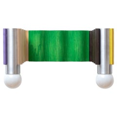 Double Corrugation Sconce / Wall Light in Multiple Colours and Brushed Aluminium