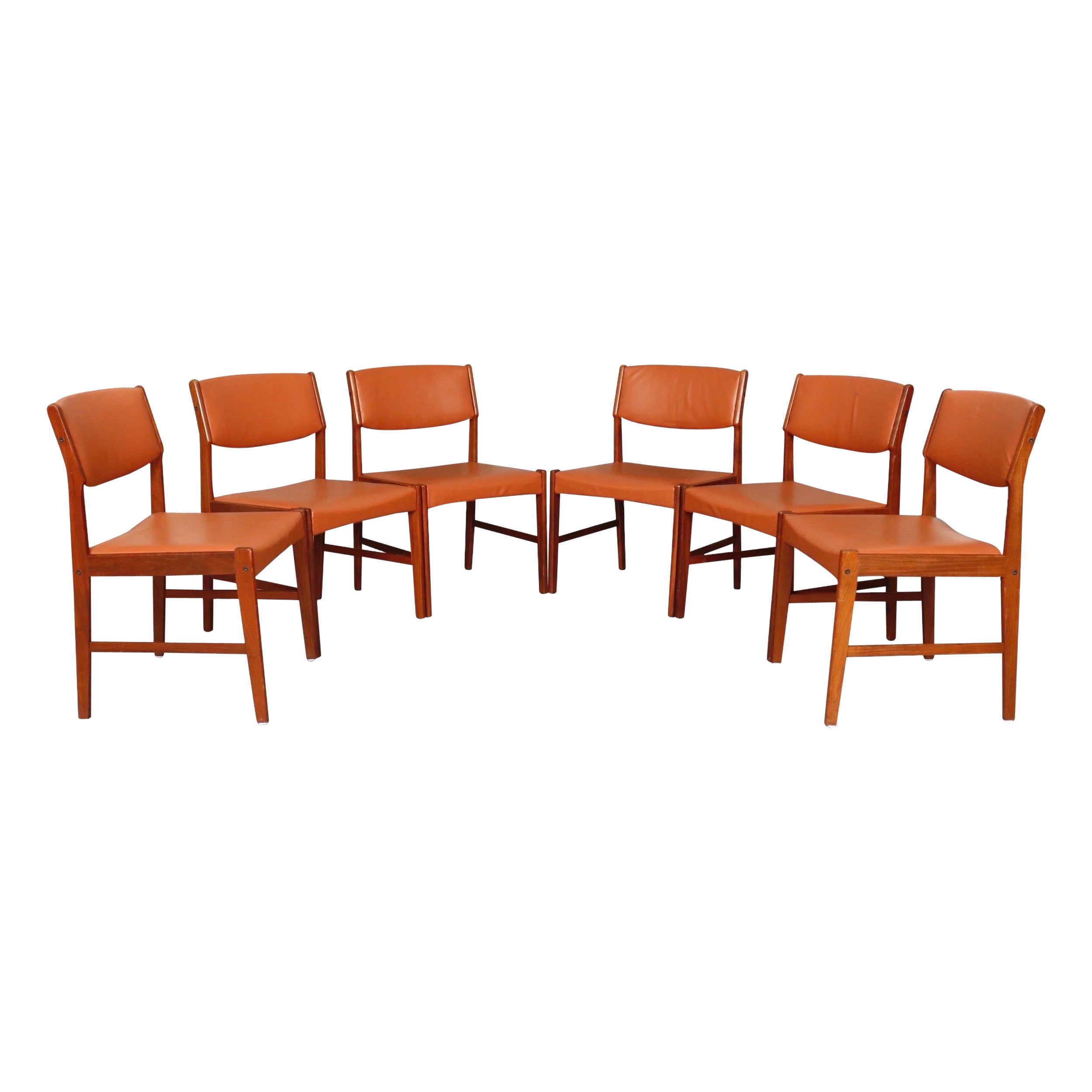 Set of 6 Danish Mid-Century Modern Dining Chairs in Teak