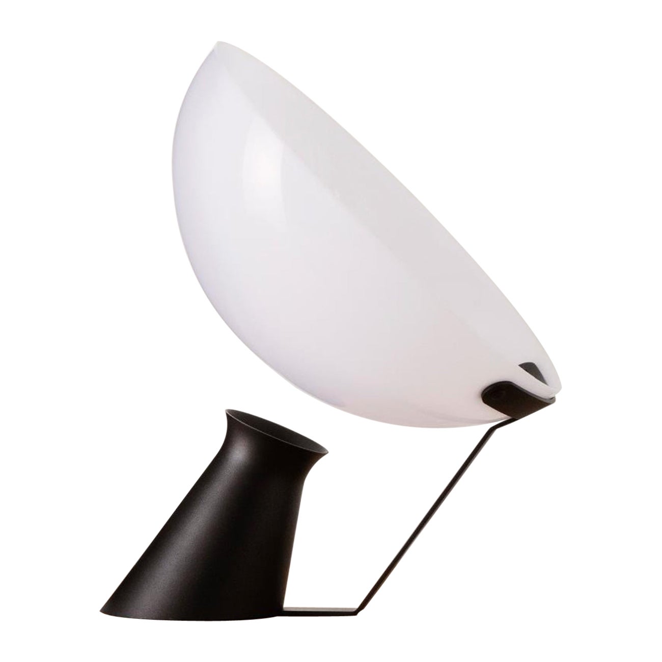 Angelo Mangiarotti 'Aida' Aluminium and Glass Table Lamp by Karakter For Sale