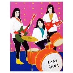 'The Lady Gang' Portrait Painting by Alan Fears Pop Art Band