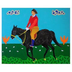 'The Idiot Son' Painting by Alan Fears Acrylic on canvas Board Horse