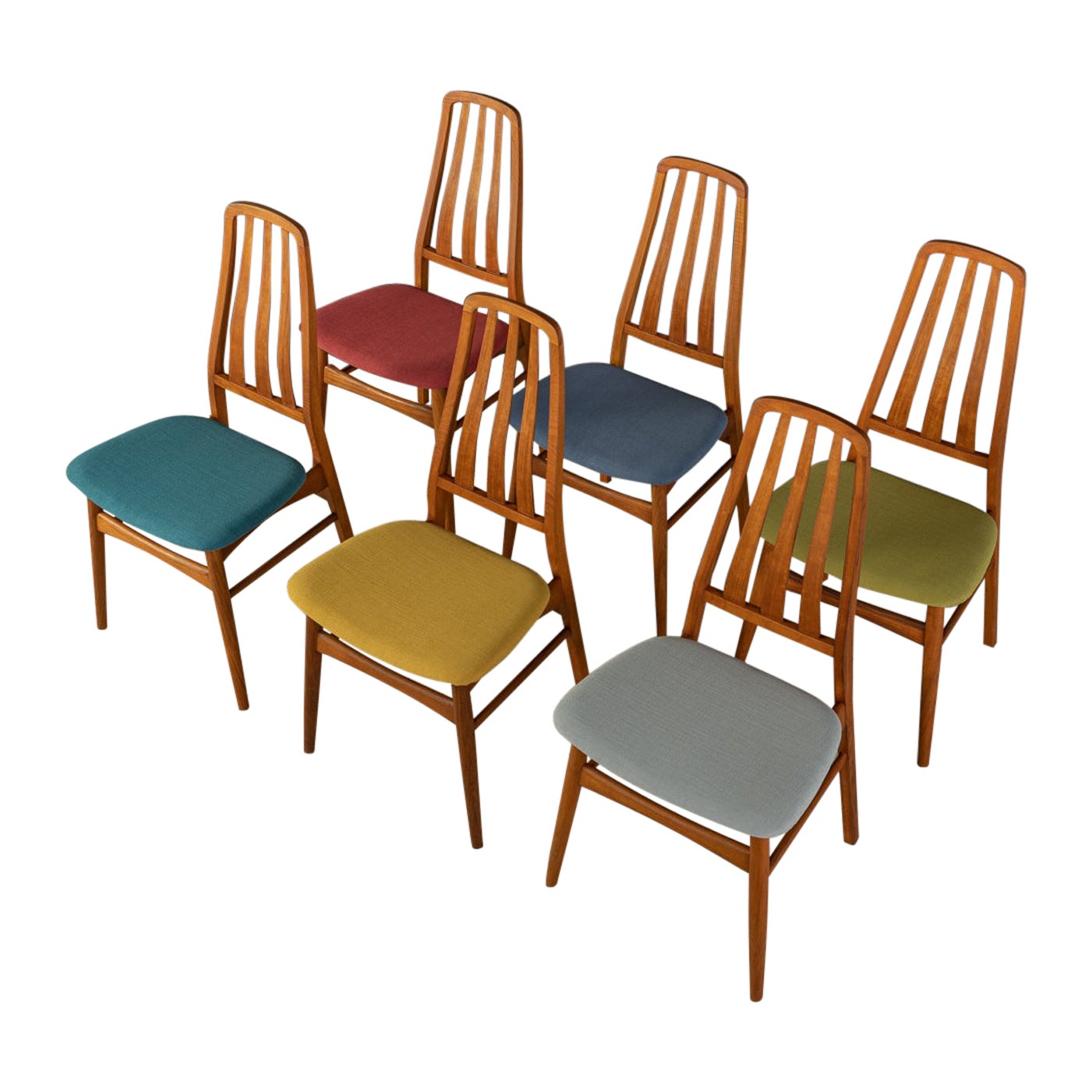 Set of Six (6) Danish Dining Chairs by Vamdrup Stolefabrik in Oak, c ...