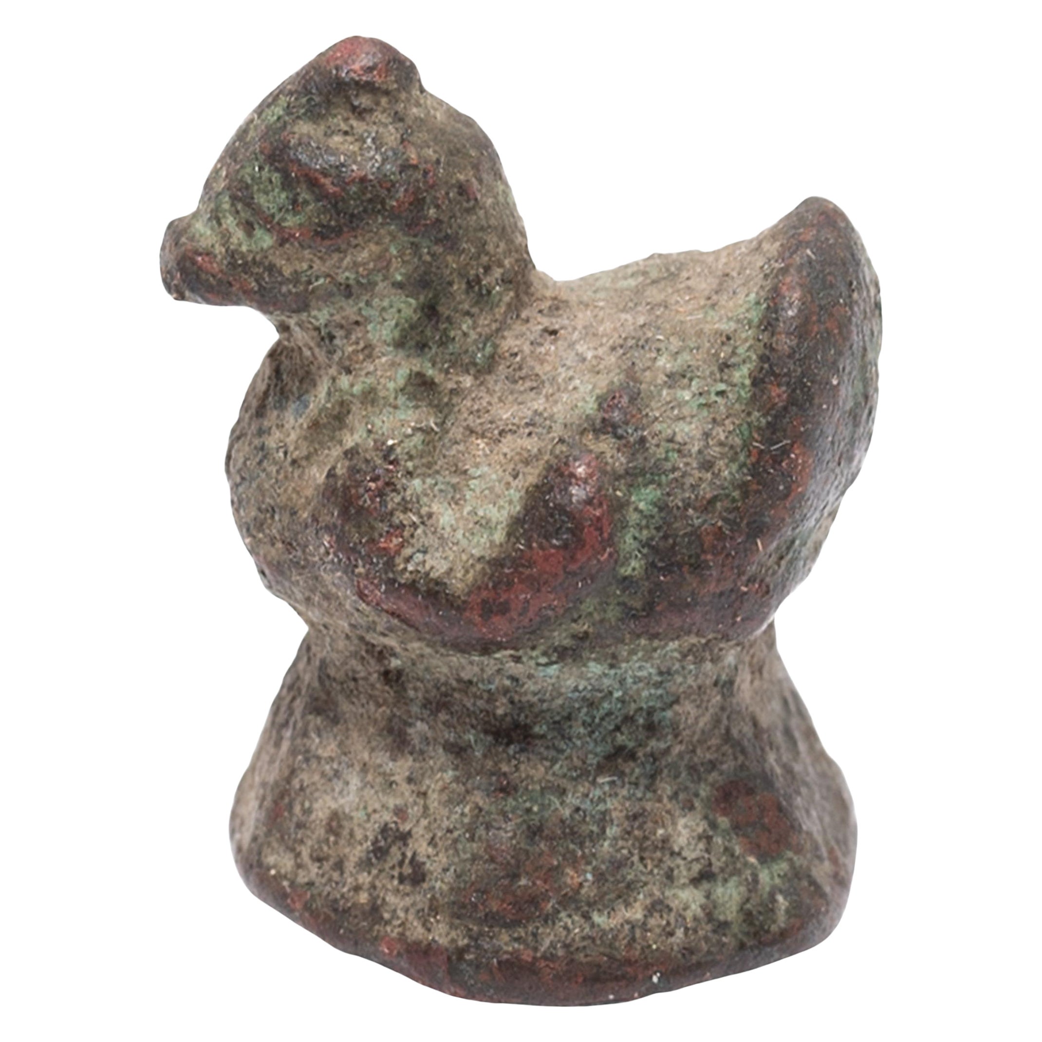 Petite Chinese Bronze Rooster Scale Weight, C. 1800