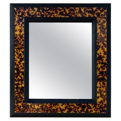Turtle Shell Lucite Faux Framed Turtle Mirror