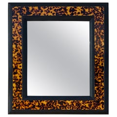 Turtle Shell Lucite Faux Framed Turtle Mirror