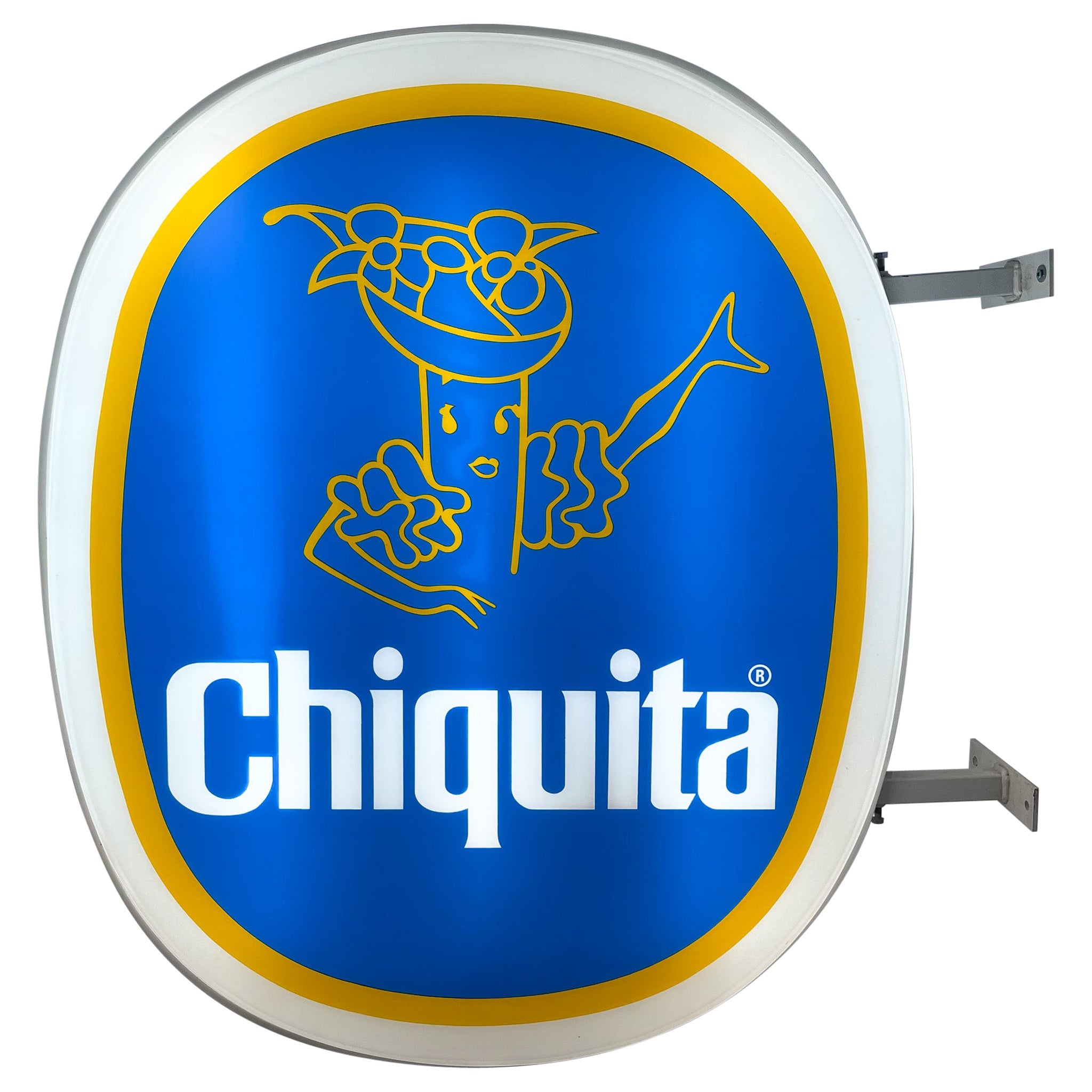 Large Vintage Light Up, Double Sided Chiquita Sign, Italy