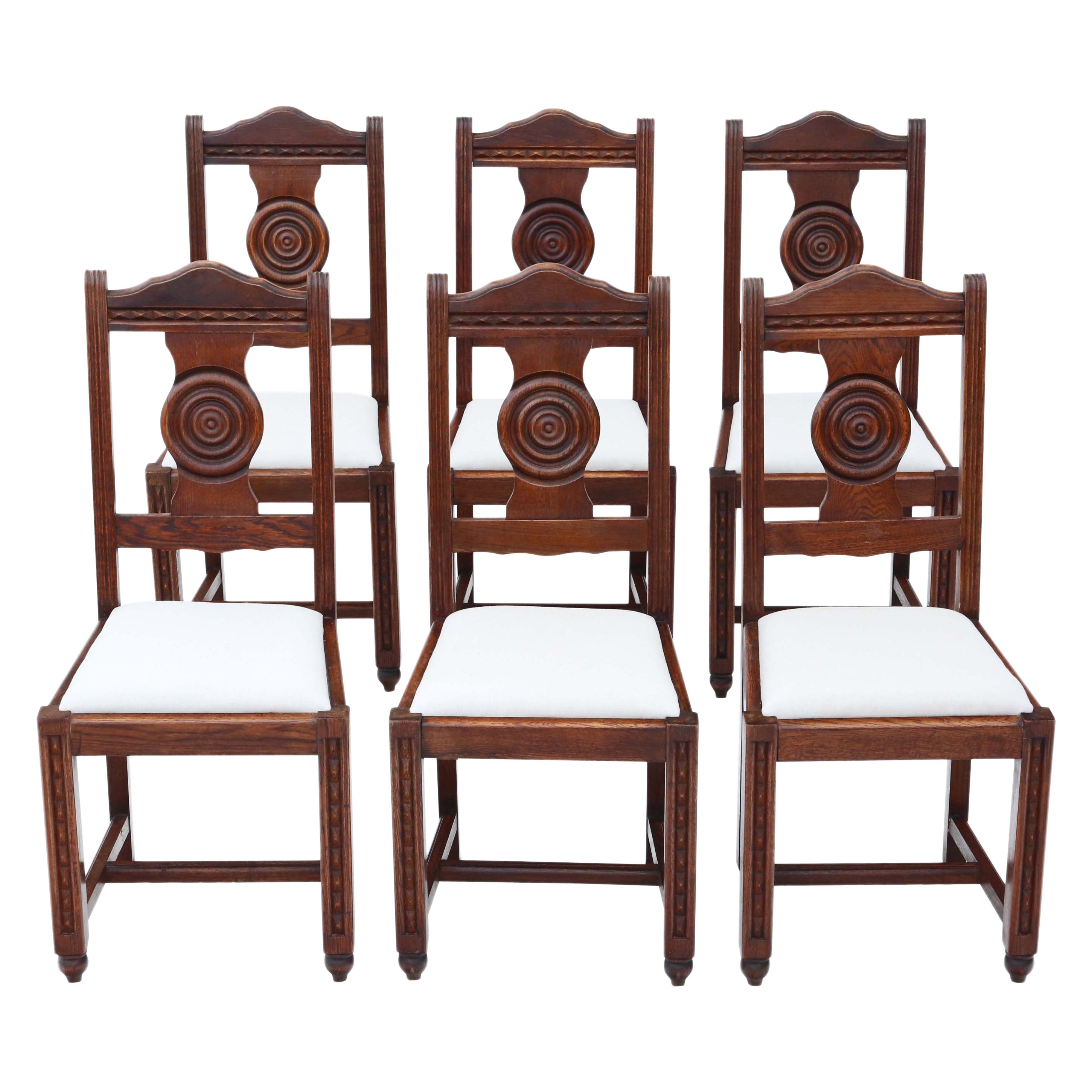 Quality Set 8 French Oak Dining Chairs For Sale at 1stDibs