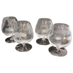 Retro Set of Four Rowland Ward Brandy Snifters