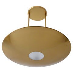 Modernist Brass Pendant Lamp or Ceiling Fixture by Florian Schulz Germany 1980s