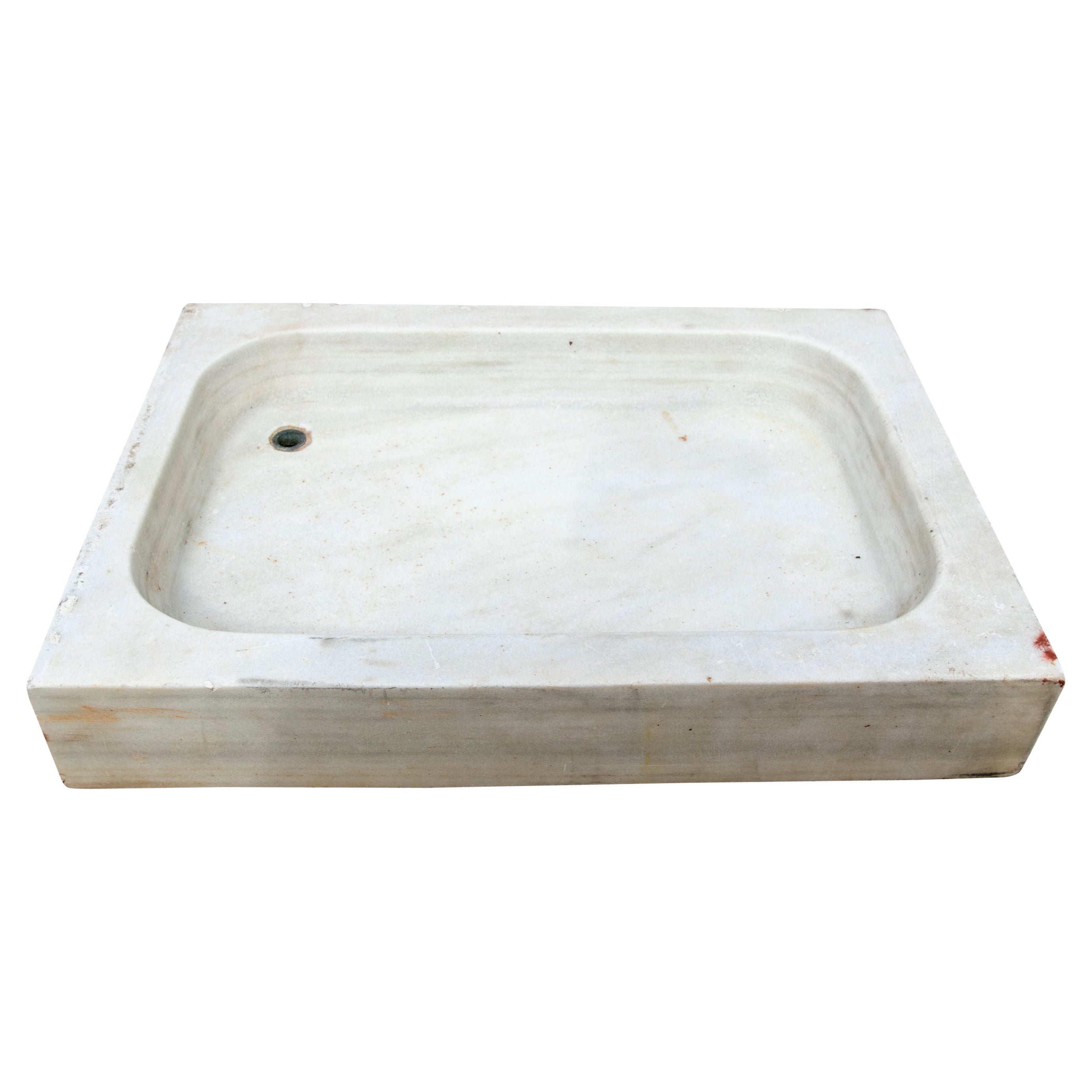 19th Century Antique Spanish White Marble Sink
