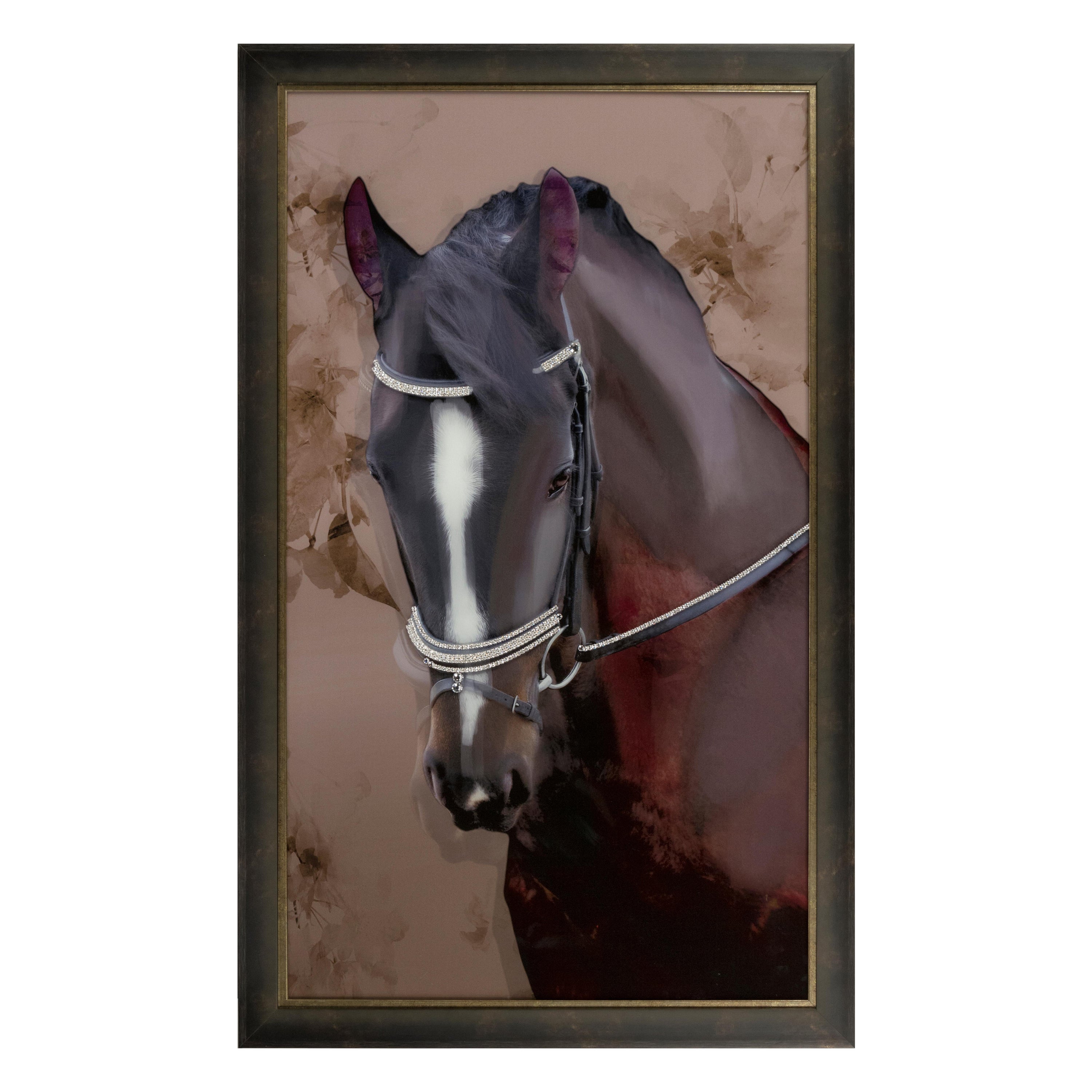 Art mural Lusitano, cristaux Swarovski, fabriqué à la main au Portugal par Lusitanus Home en vente