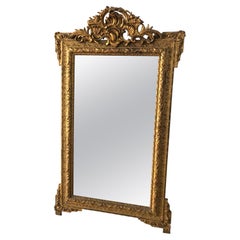 Sculpted and Gilded Mirror, Late 19th Century, Italy