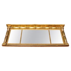 Neoclassical Gold Leaf Gilt Mirror 3 Sections